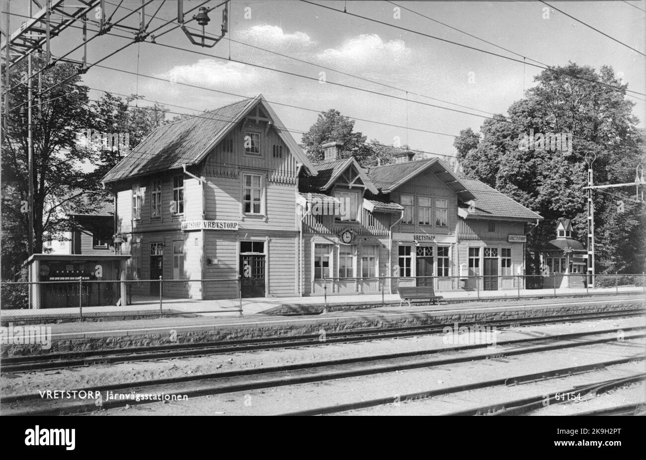 Bahnhof Vretstorp. Stockfoto