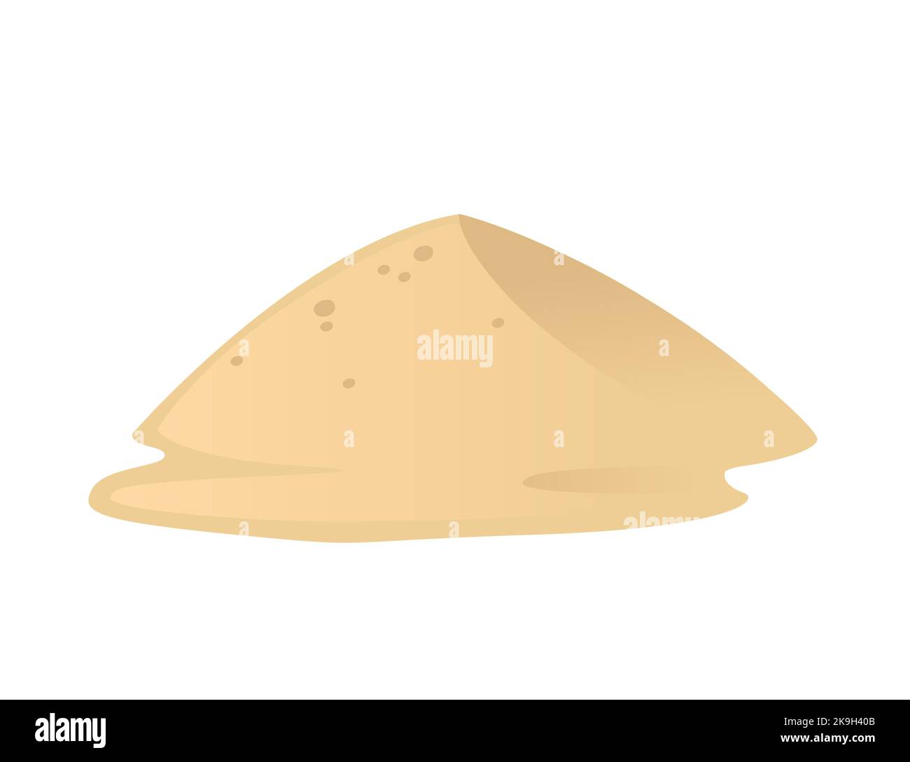 Sandhaufen für Bauindustrie Vektordarstellung isoliert auf weißem Hintergrund Stock Vektor