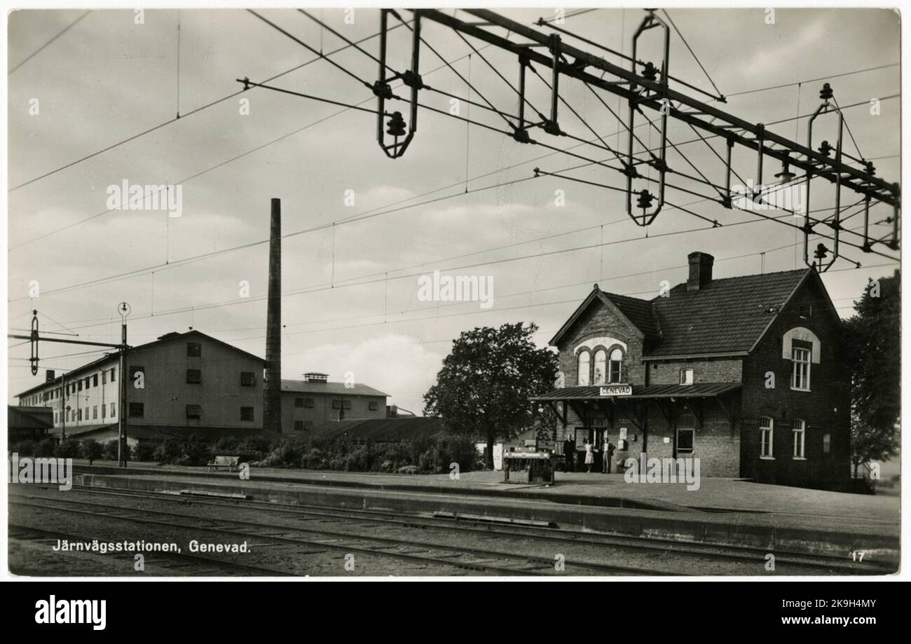 Genevated Bahnhof. Stockfoto