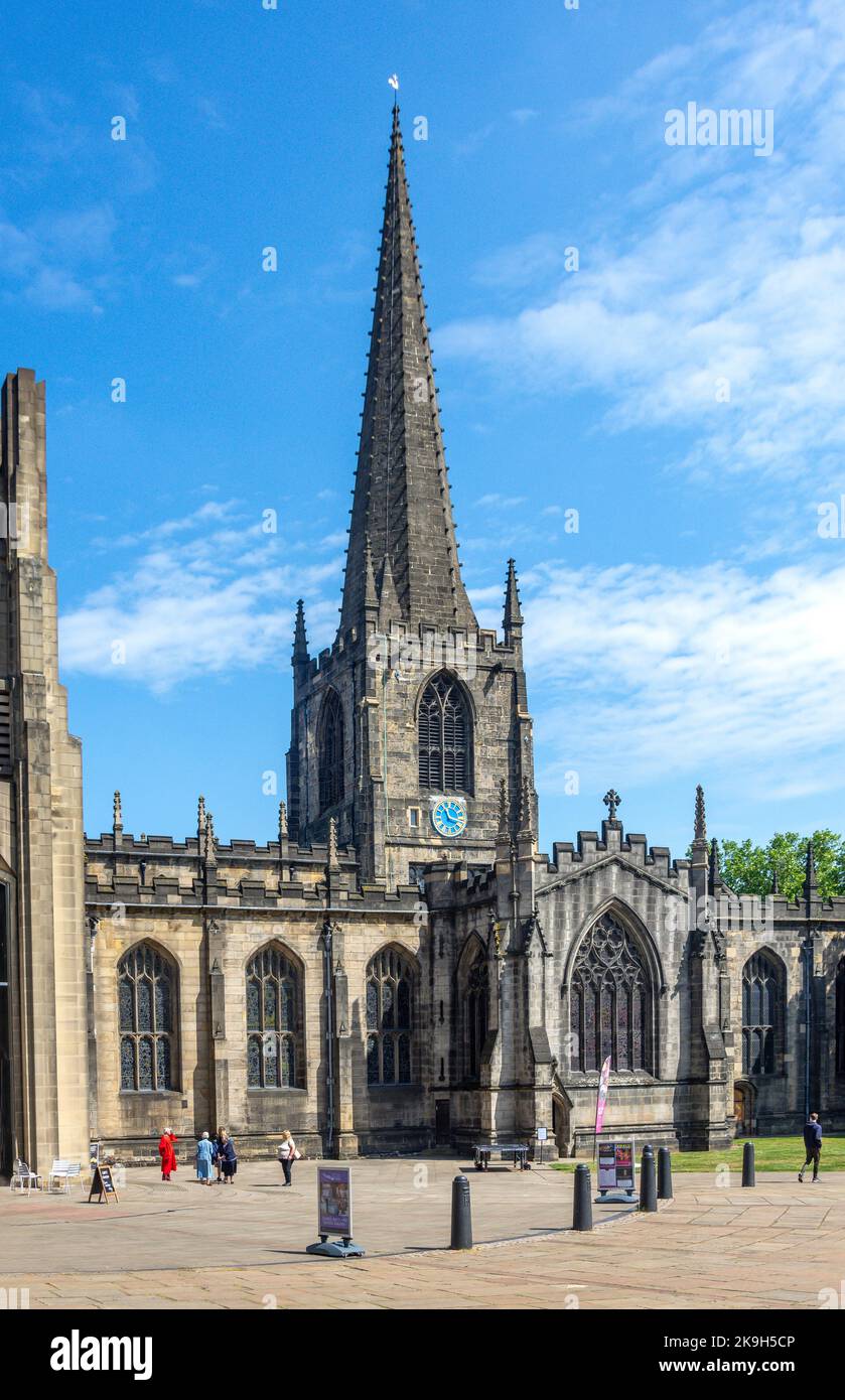 Cathedral Church of St. Peter and St. Paul, Church Street, Sheffield, South Yorkshire, England, Vereinigtes Königreich Stockfoto