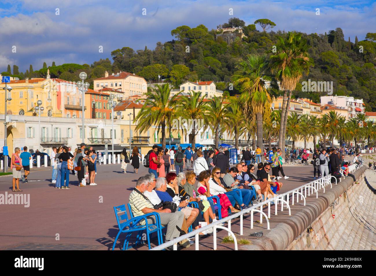 Frankreich, Cote d'Azur, Nizza, Promenade des Anglais, Menschen, Stockfoto