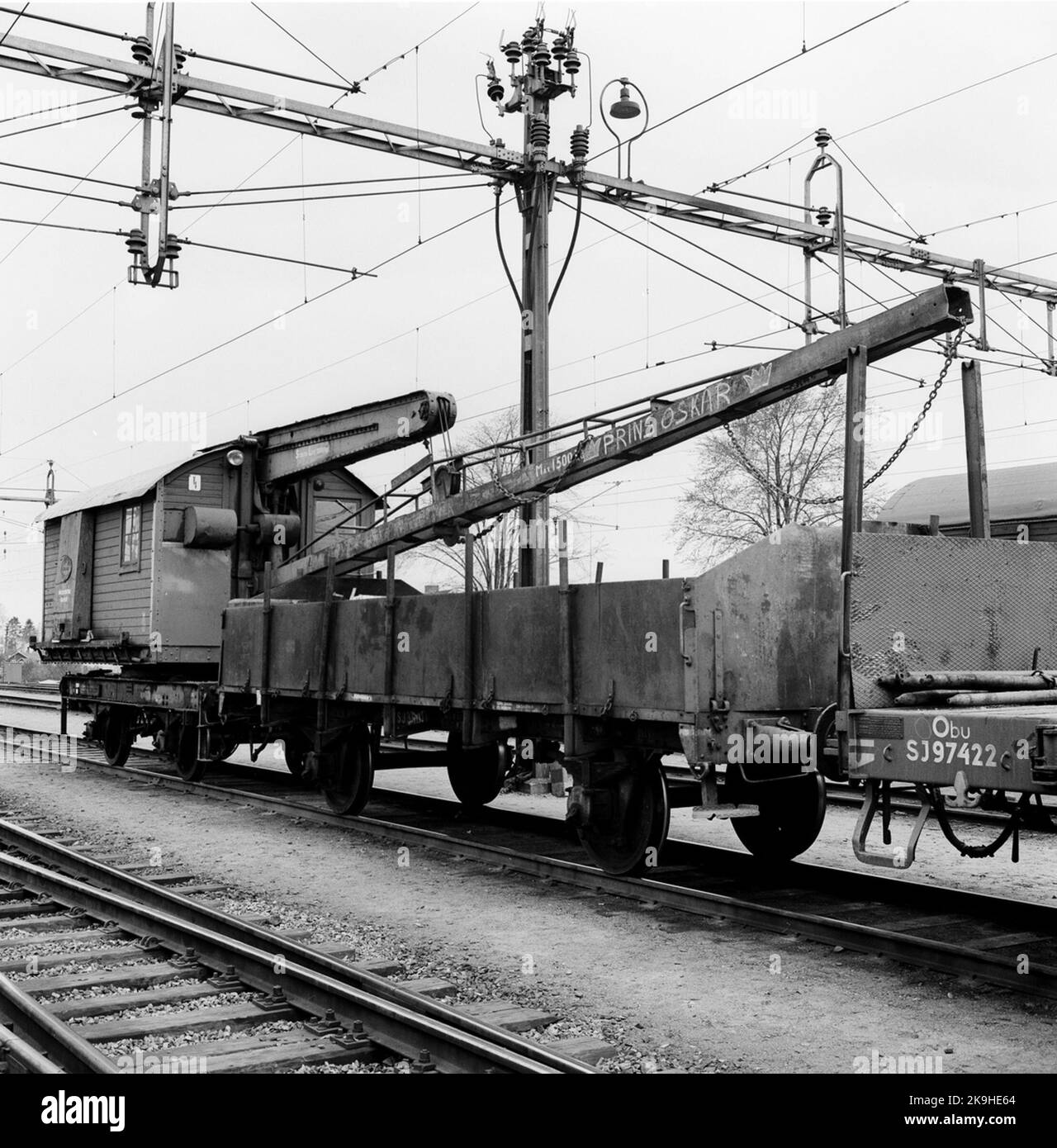 Kranwagen. SJ OBU 97422 Stockfoto