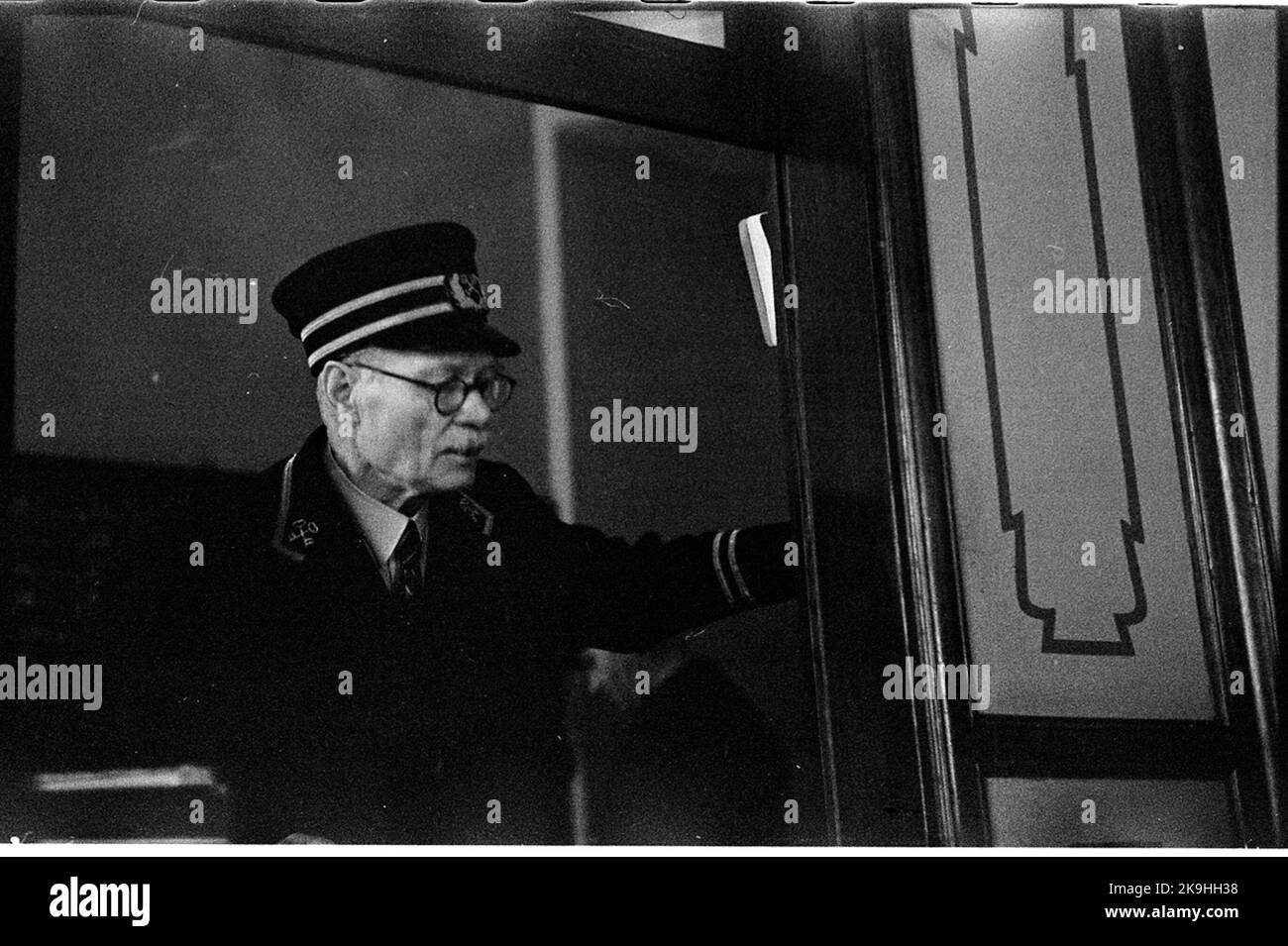 Portress am Bahnhof. Stockfoto