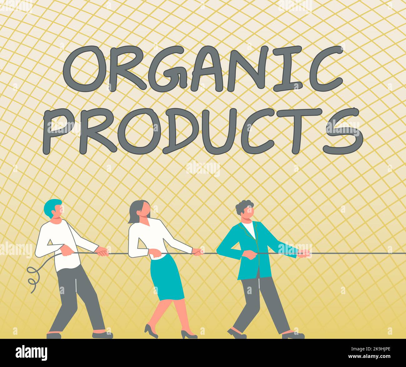 Konzeptionelle Darstellung organischer Produkte. Geschäftsidee Arbeitsumgebung, in der der Einsatz von Papier entfällt Stockfoto