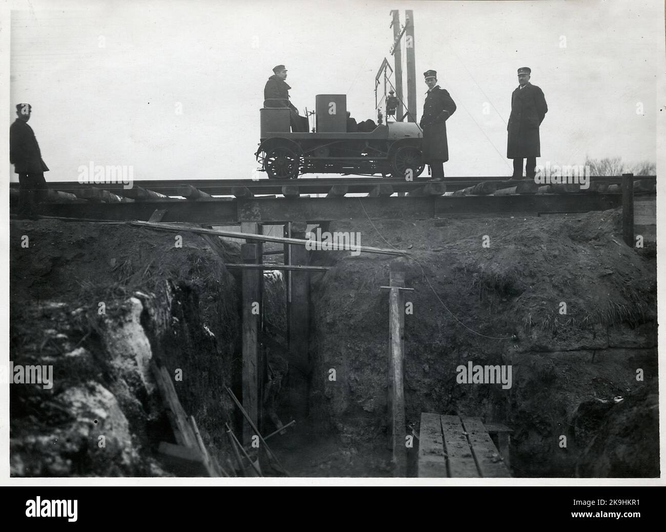 Straßenhafen für Lomma Tegelbruk, November 1918. Stockfoto