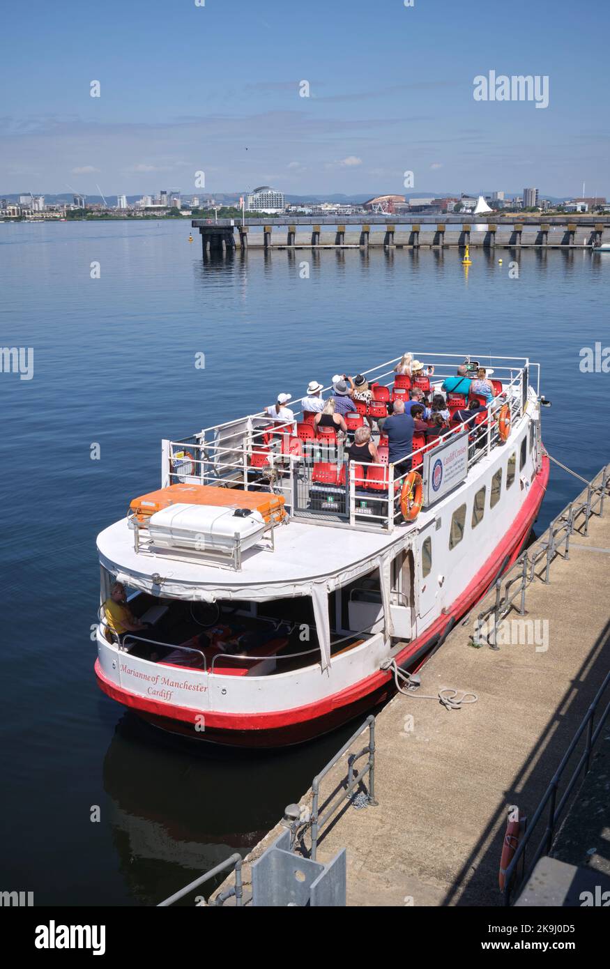 Passagierfähre Cardiff Bay in Cardiff South Wales Großbritannien Stockfoto