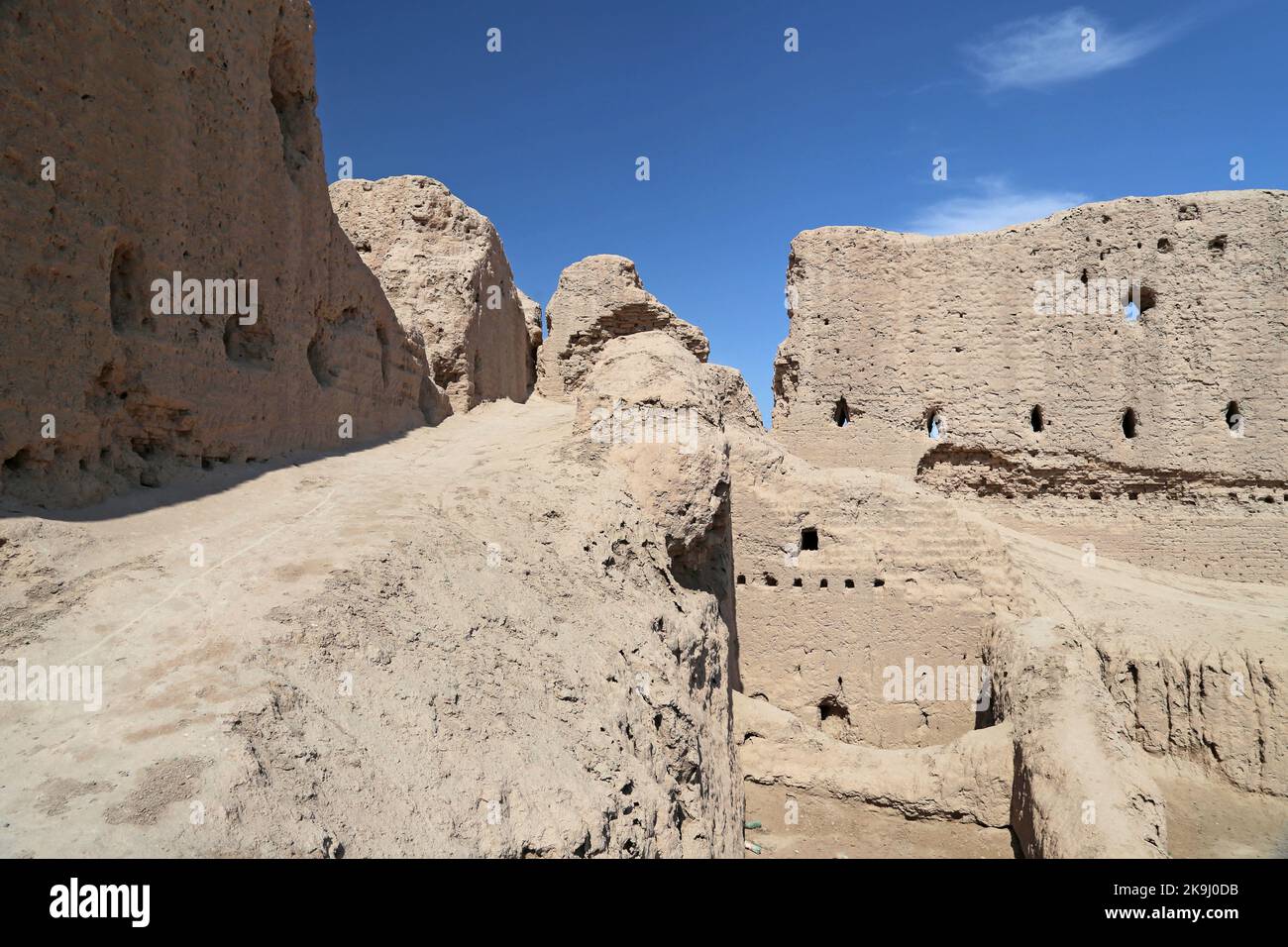 Gyaur Kala, Kyzylkum-Wüste, Autonome Republik Karakalpakistan, Usbekistan, Zentralasien Stockfoto