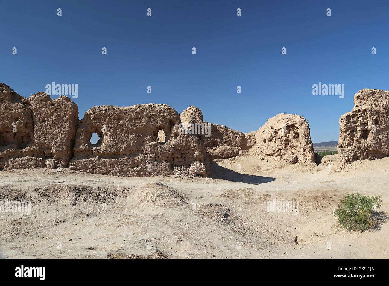 Kyzyl Kala, Kyzylkum-Wüste, Autonome Republik Karakalpakistan, Usbekistan, Zentralasien Stockfoto