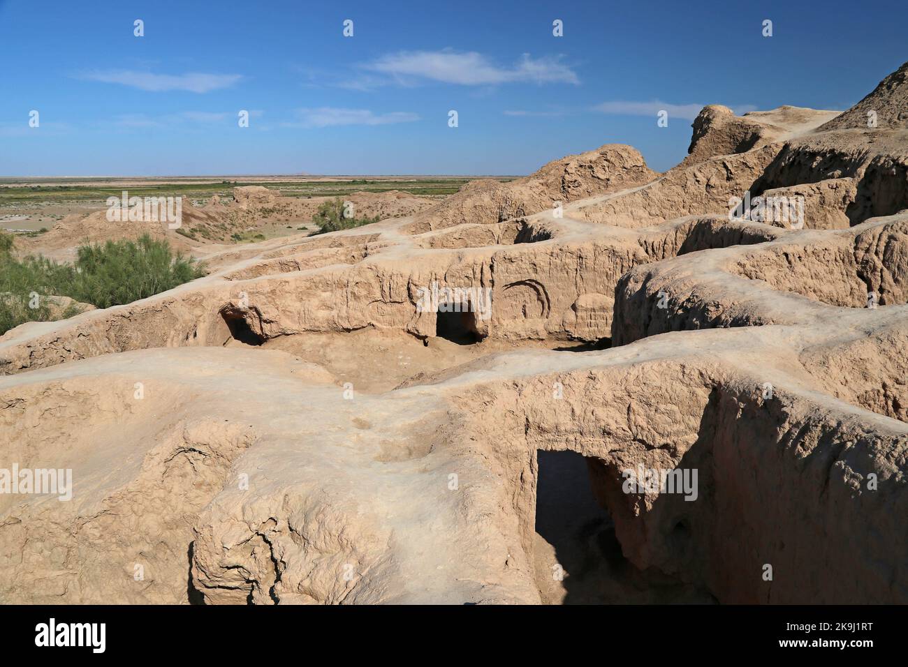 Toprak Kala, Kyzylkum-Wüste, Autonome Republik Karakalpakistan, Usbekistan, Zentralasien Stockfoto