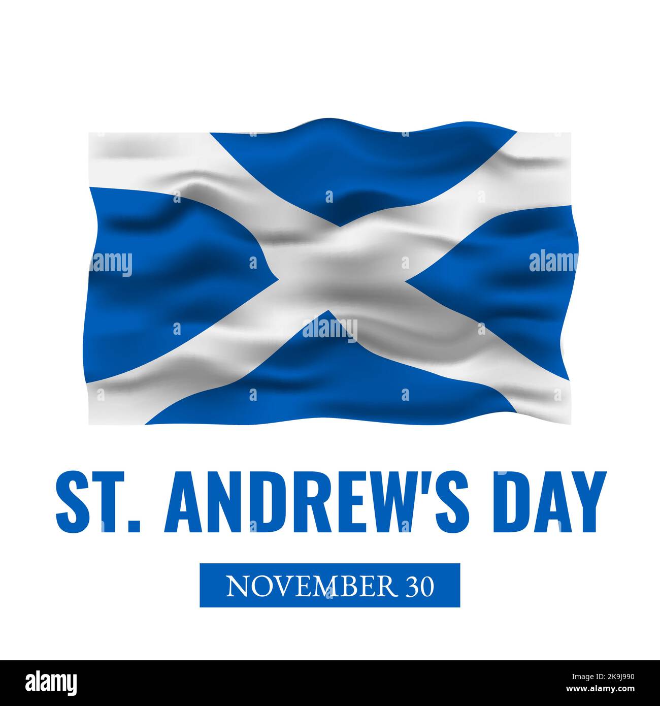St. Andrew s Day Typografie-Poster. Schottischer Feiertag am 30. November. Vektor-Vorlage für Banner, Flyer, Postkarte, etc. Stock Vektor