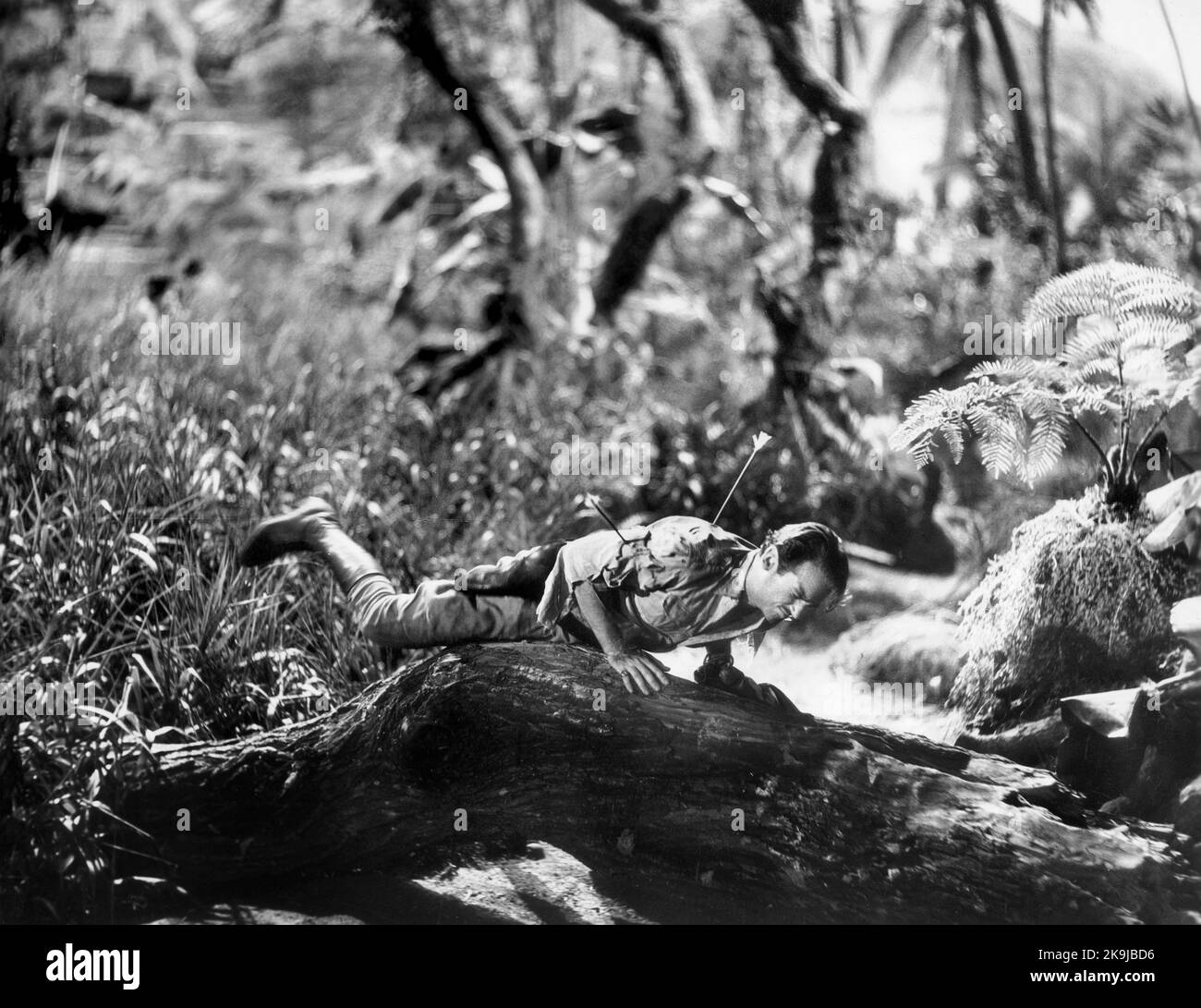 Douglas Fairbanks, Jr., am Set des Films, „Green Hell“, Universal Picturs, 1940 Stockfoto