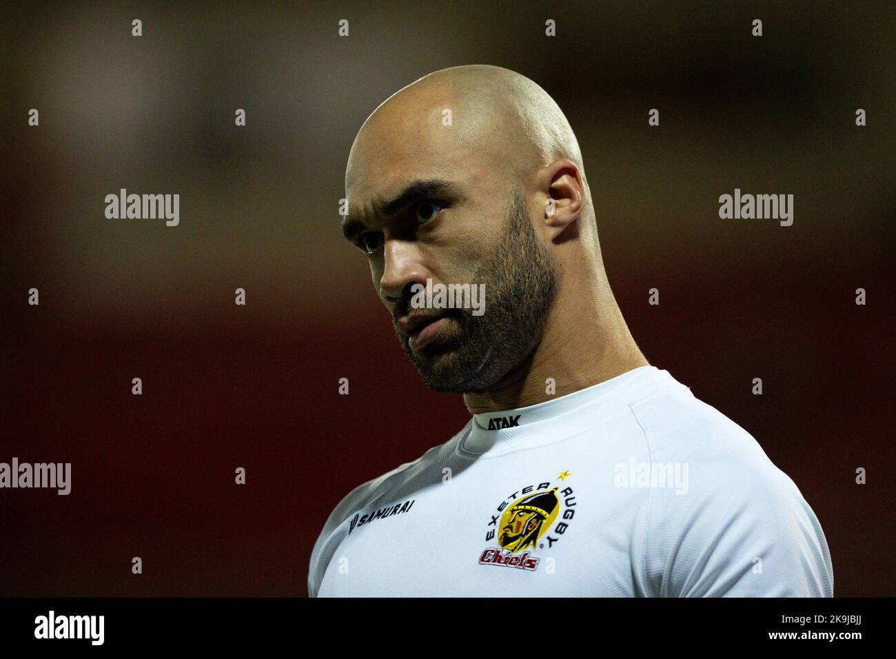 Olly Woodburn von Exeter Chiefs während des Spiels der Gallagher Premiership Gloucester Rugby gegen Exeter Chiefs im Kingsholm Stadium, Gloucester, Großbritannien, 28.. Oktober 2022 (Foto von Nick Browning/Nachrichtenbilder) Stockfoto