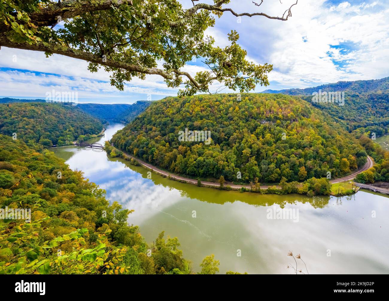 New River im New River Gorge National Park und im Hawks Nest State Park in West Virginia USA Stockfoto