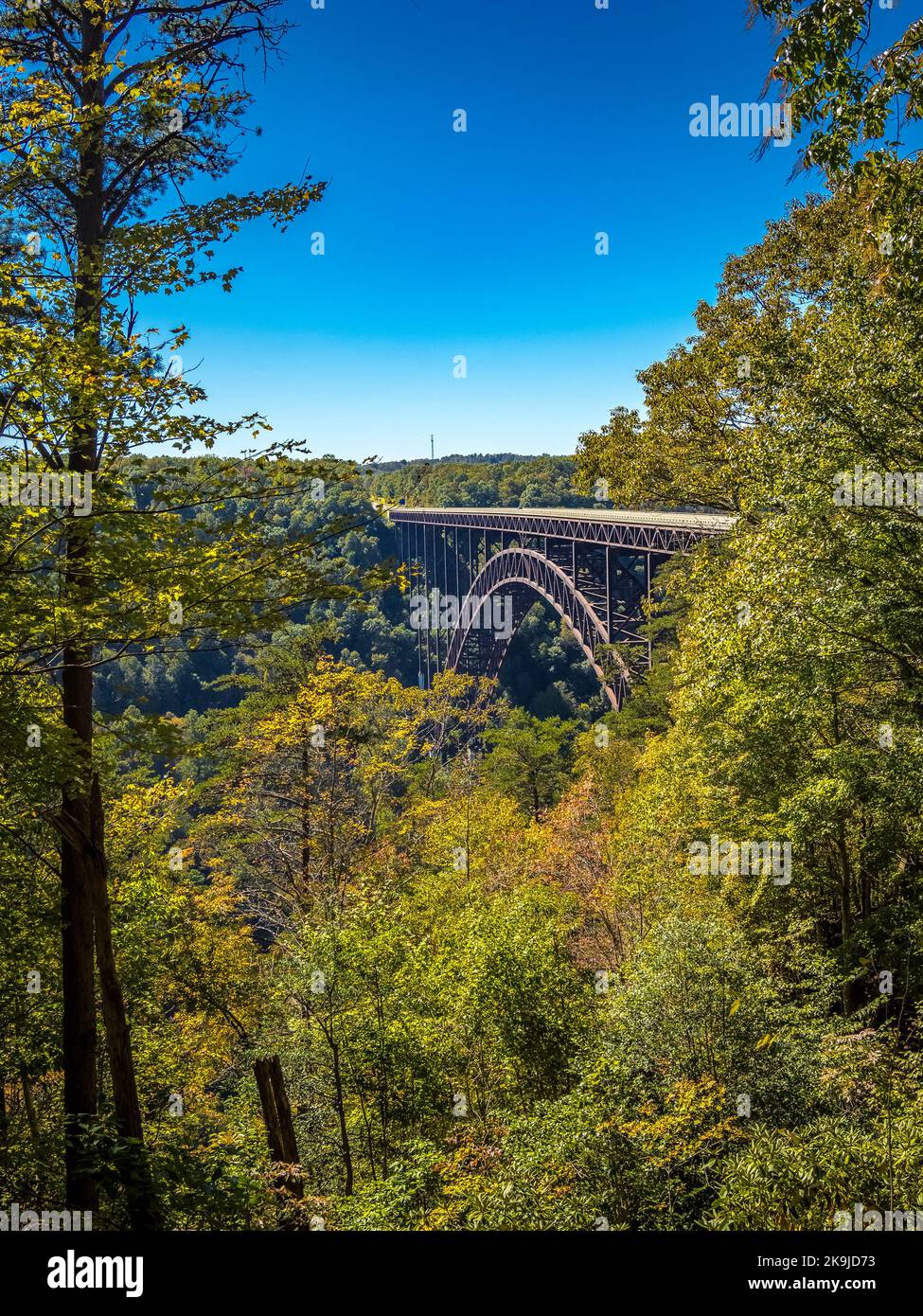 New River Brücke über den New River von der Aussichtsplattform im