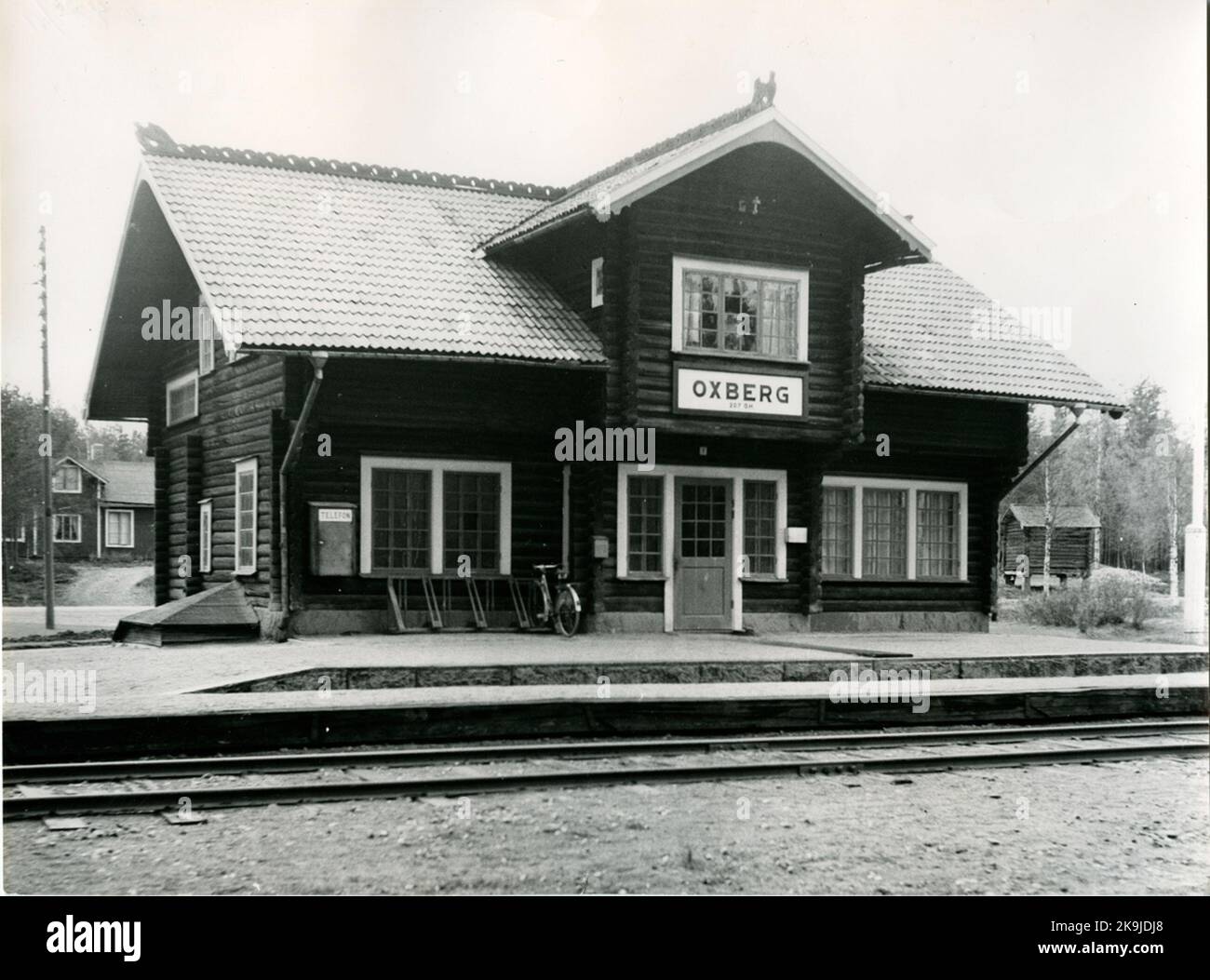 Gävle-Dala Railway, GDJ.Tationshuset gebaut von Ferdinand Boberg, inspiriert von anders Zorn. Stockfoto