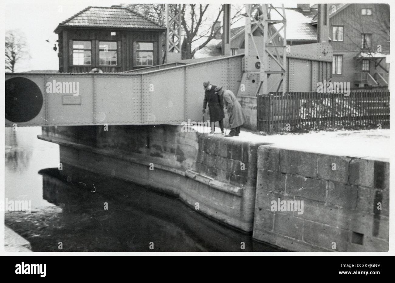 Die Klappbrücke in Norsholm. Stockfoto