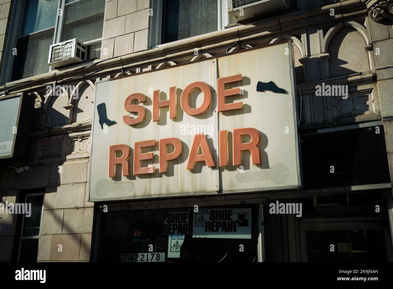 Mineola Schuhreparatur, Mineola, New York Stockfoto