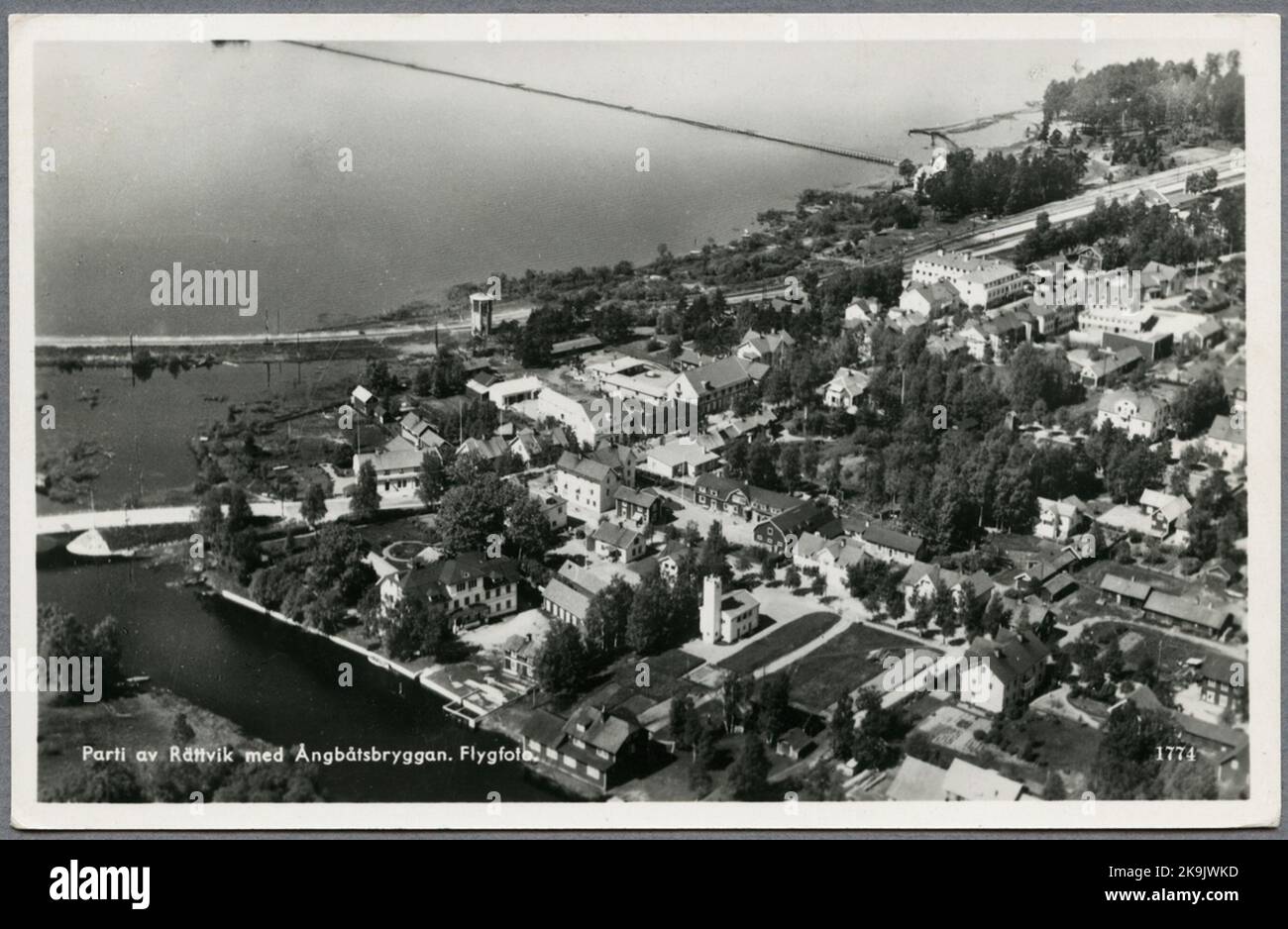 Luftaufnahme über Rättvik. Stockfoto