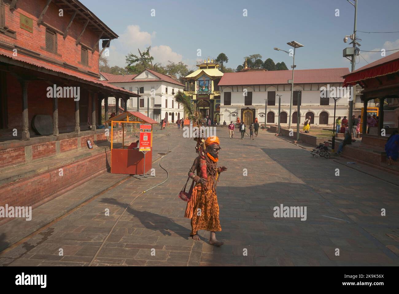 Pashupati Nath Mandir Hindu-Tempel in Kathmandu ist von großer Bedeutung als Pilgerzentrum und für okkulte Praktiken Stockfoto
