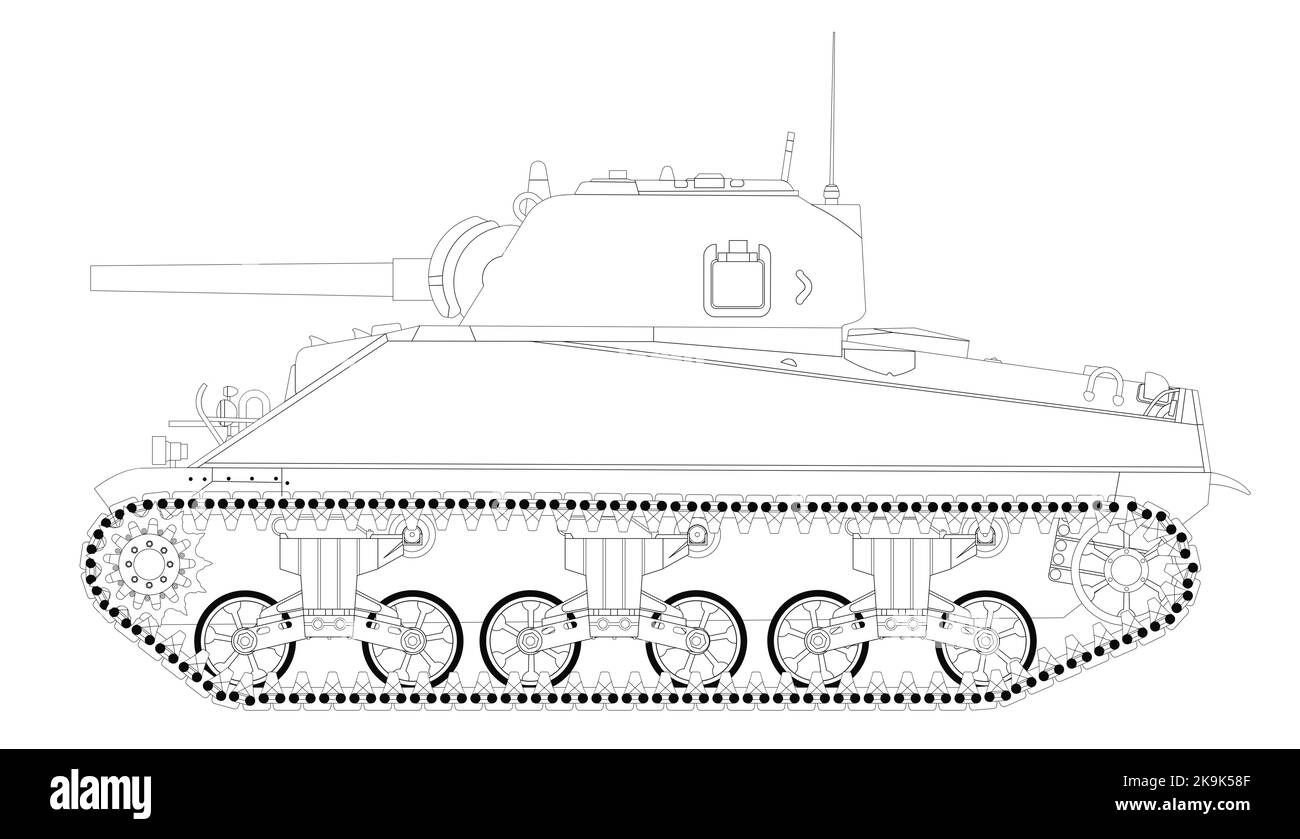 M4 Sherman (frühe Produktion) Stockfoto