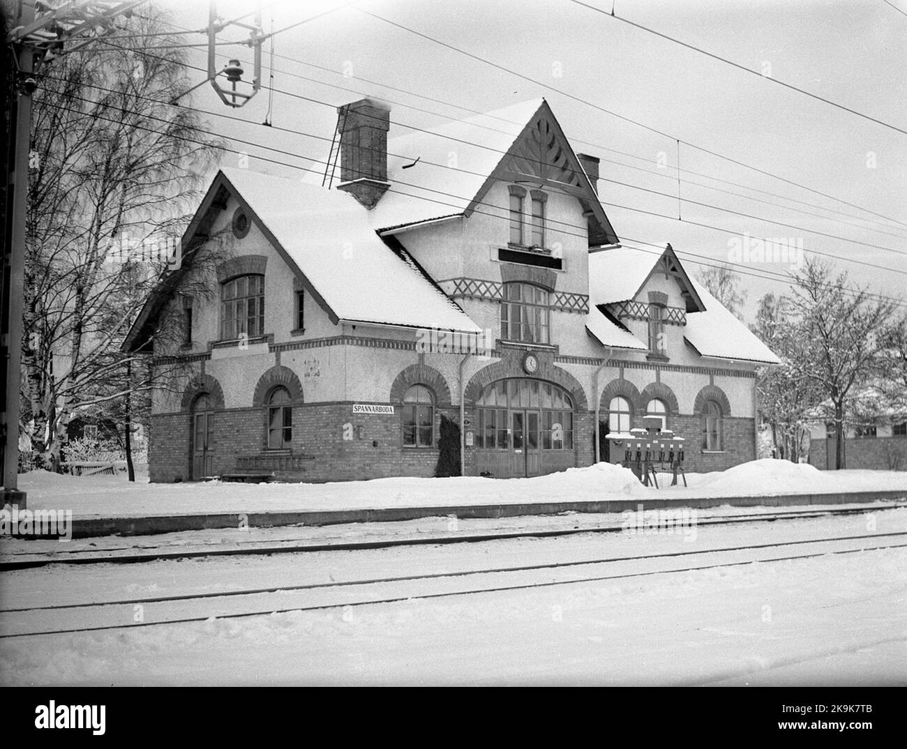 Bahnhof Spannarboda Stockfoto