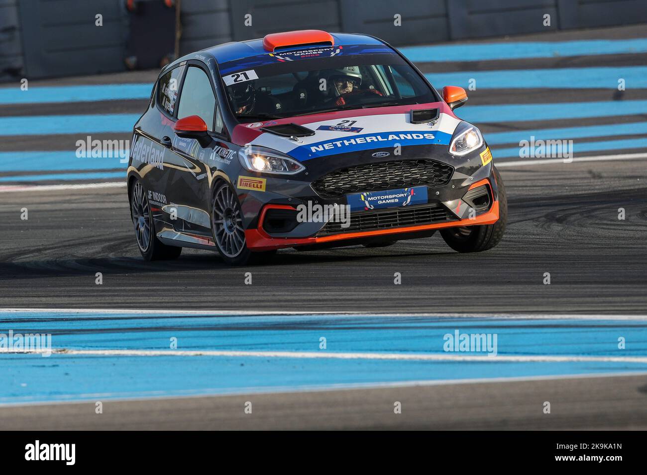 Le Castellet, Frankreich. 28. Oktober 2022. 21 VAN HOEK Martin (nld), IPPEN Nard (nld), Ford Fiesta Rally4, Aktion während der FIA Motorsport Games, auf dem Circuit Paul Ricard vom 27. Bis 30. Oktober 2022 in Le Castellet, Frankreich - Foto Jean-Marie Farina / DPPI Quelle: DPPI Media/Alamy Live News Stockfoto