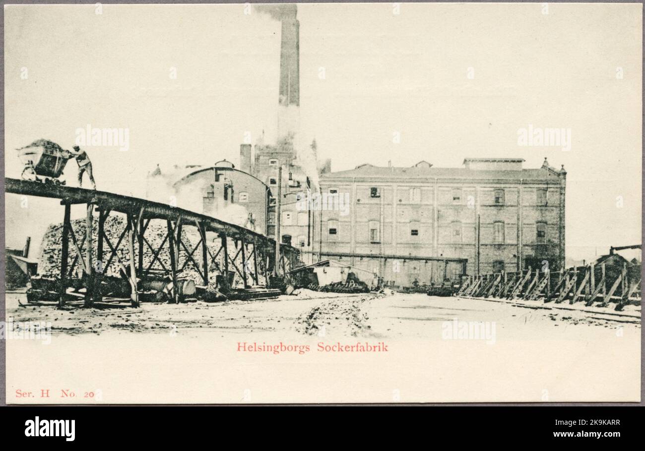 Helsingborgs Zuckerfabrik. Stockfoto