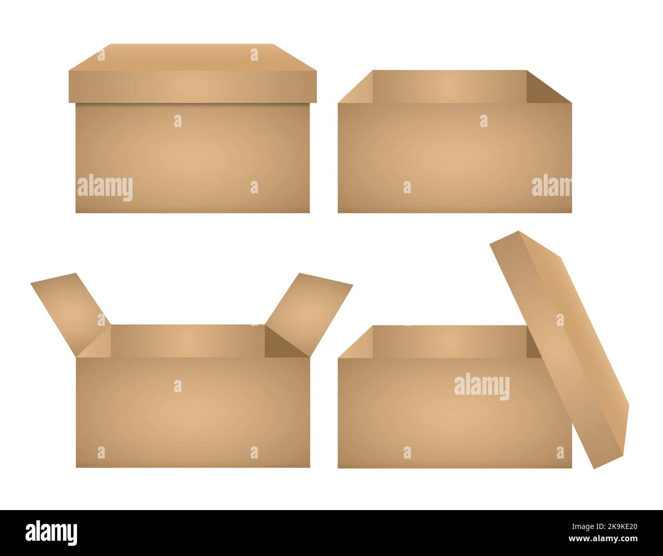Offene Box Verpackung für die Kartonlieferung offene und geschlossene Box mit ...