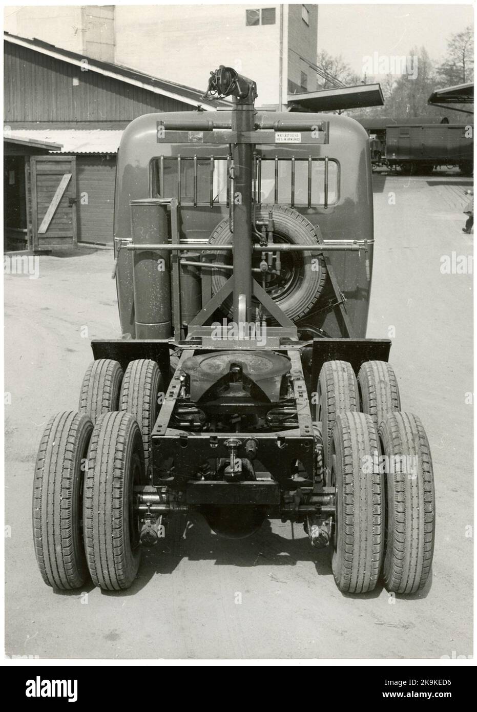 Staatsbahnen, SJ Truck 3372. AEC Mammoth Major 6 Mk III Stockfoto