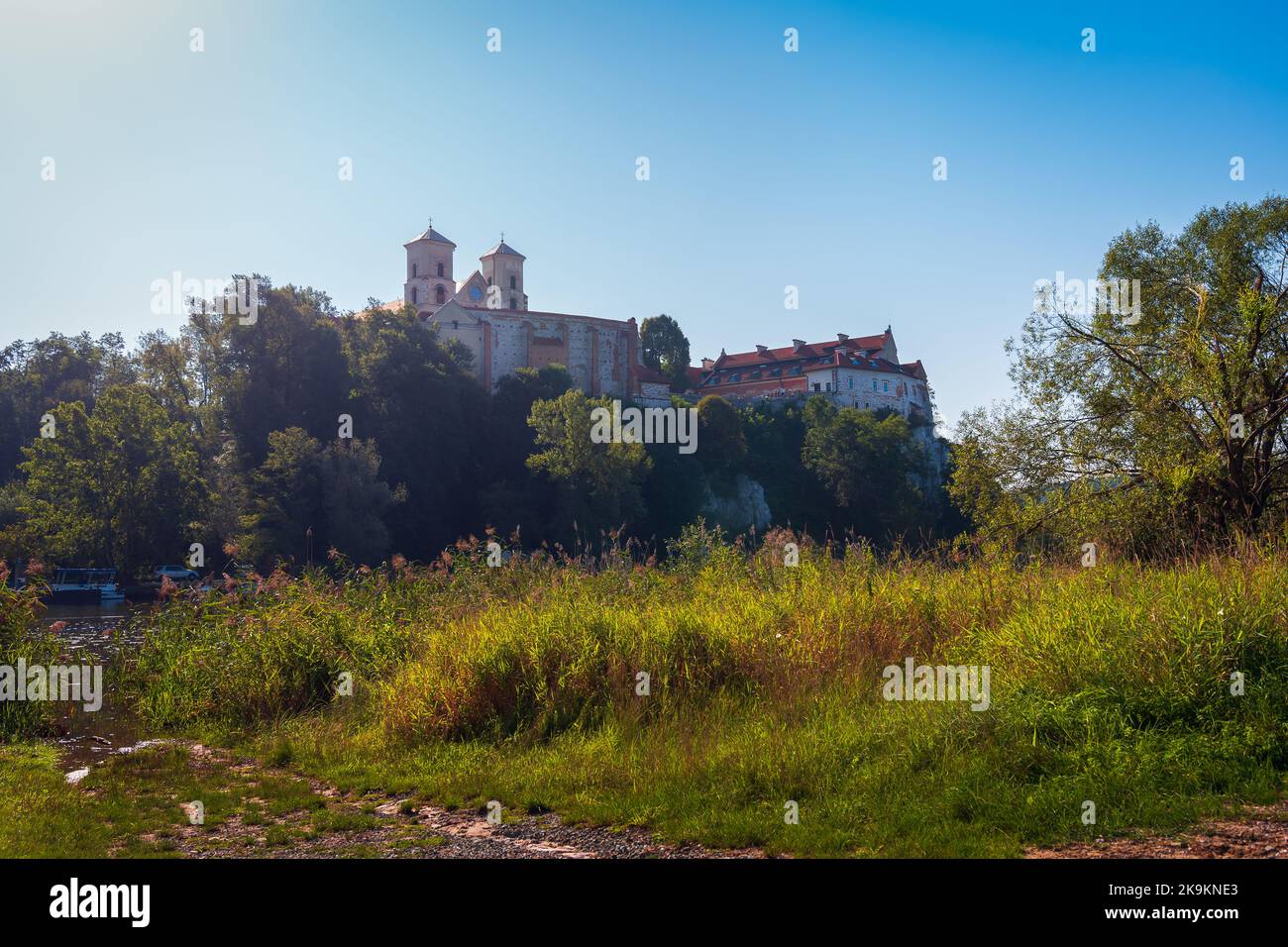 Bendectin Abtei in Tyniec am Morgen. Ein schöner sonniger Sommertag. Tyniec, Polen Stockfoto