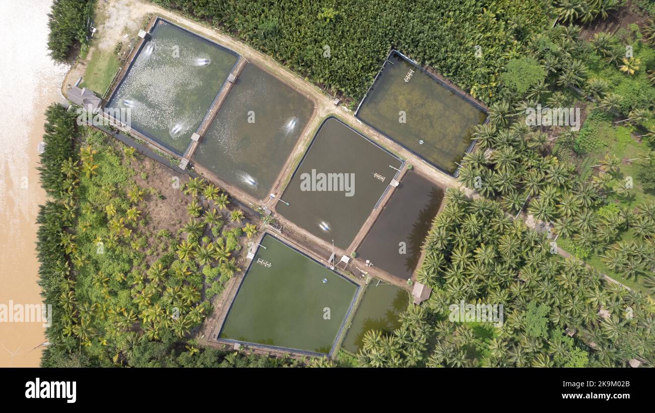 Dieses Foto wurde mit einer professionellen Drohnen-Kamera aufgenommen, die die Schönheit der Landschaft aus einer wirklich erhöhten Perspektive einfängt. Stockfoto