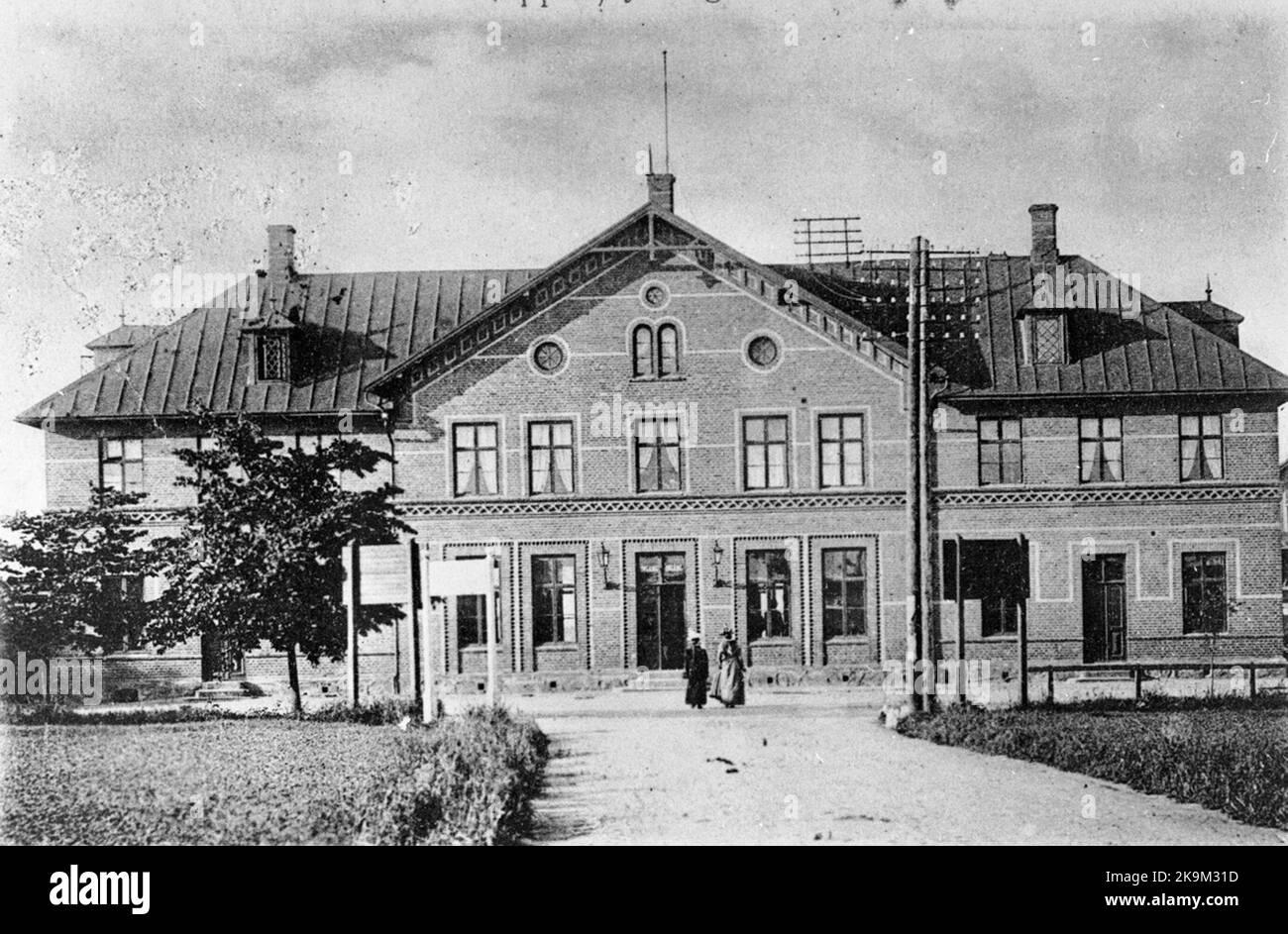 Die Vorderseite des Bahnhofs Stockfoto