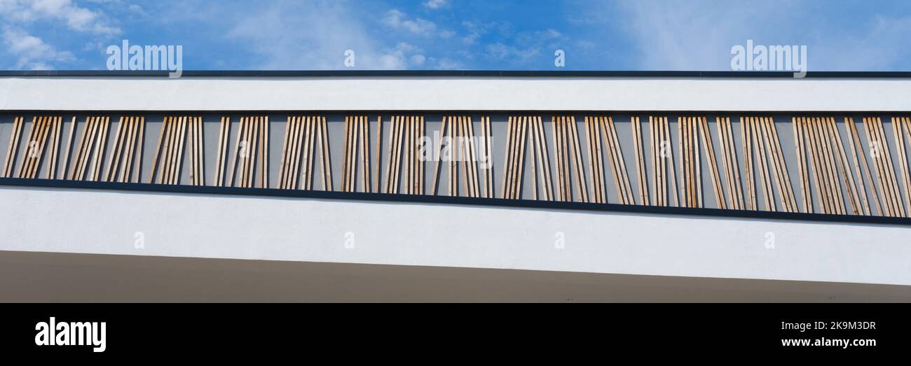 Fassade Mit Muster, Bünde, Ostwestfalen, Nordrhein-Westfalen, Deutschland, Europa Stockfoto