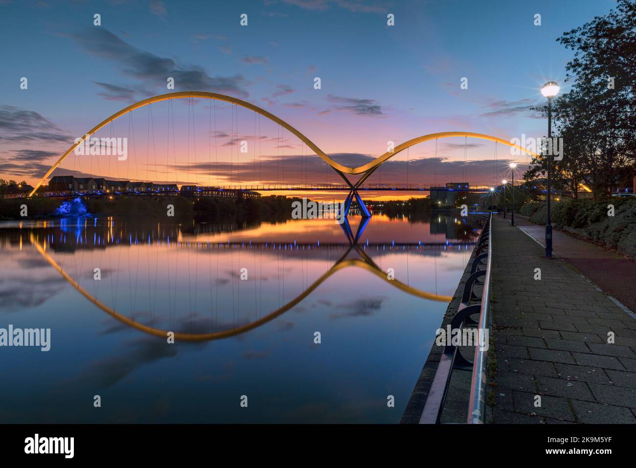 InfinityBridge, Stockton-on-Tees, North Yorkshire, England, Großbritannien Stockfoto