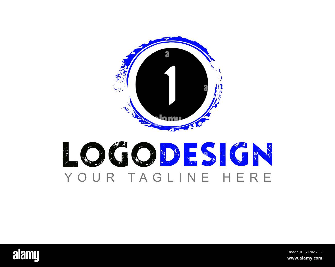 Letter I Logo-Design. Ihr Text Hier . Logo-Vorlage auf weißem Hintergrund. Stockfoto