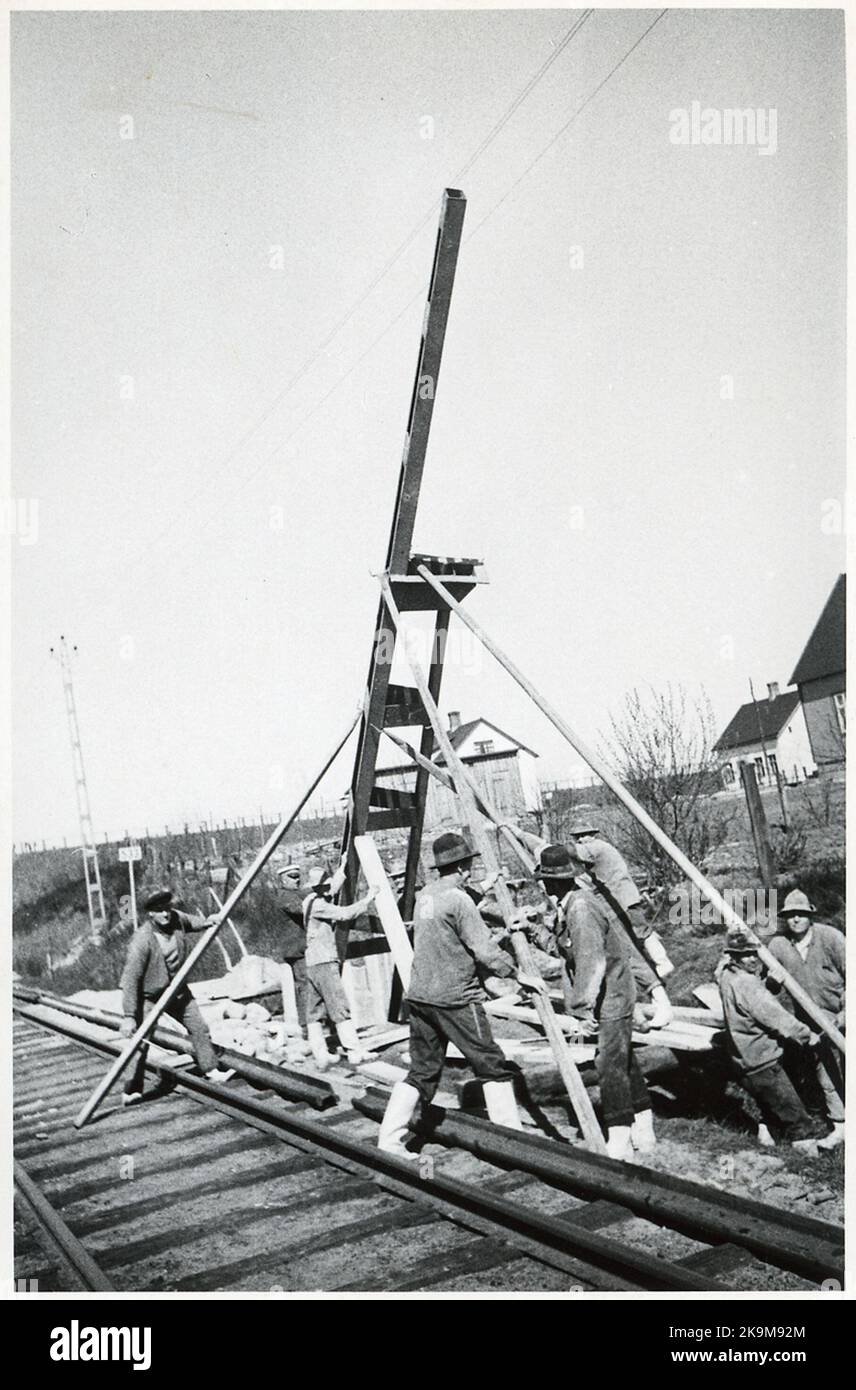 Reisen des Kontaktlinienpostes. Kilometer 533. Stockfoto