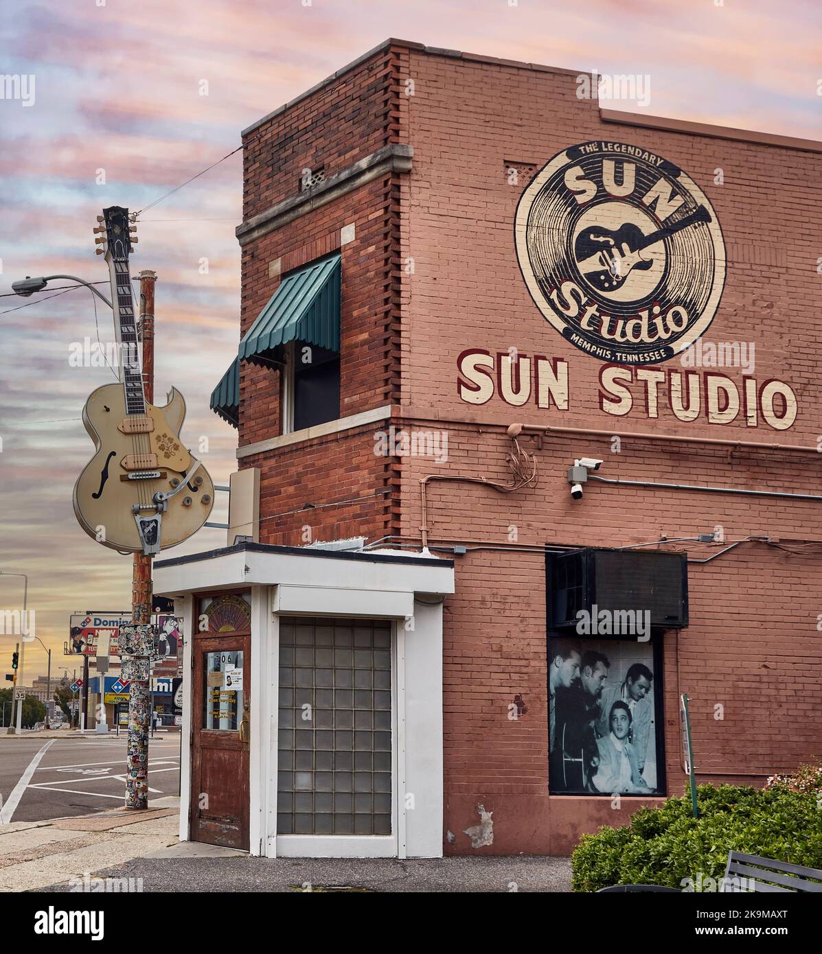 Das Sun-Aufnahmestudio in Memphis, Tennessee, das jahrelang vom musikalischen Impresario Sam Phillips betrieben wurde. Stockfoto