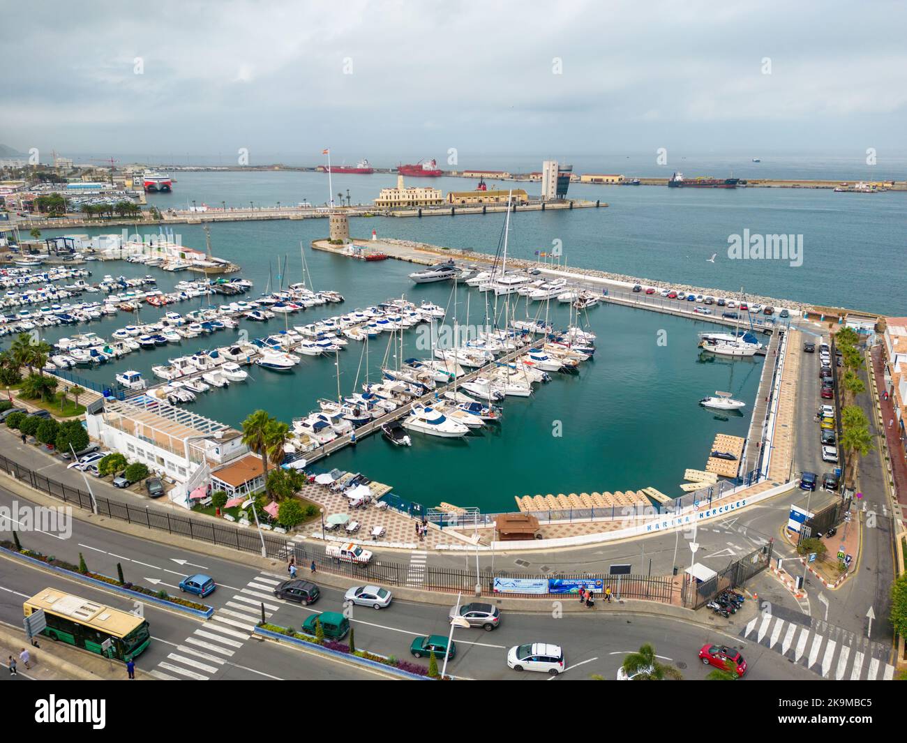 Ceuta traditionelle Architektur in einer spanischen Enklave in Afrika. Ceuta teilt sich eine Grenze mit Marokko. Spanien. Afrika. Stockfoto