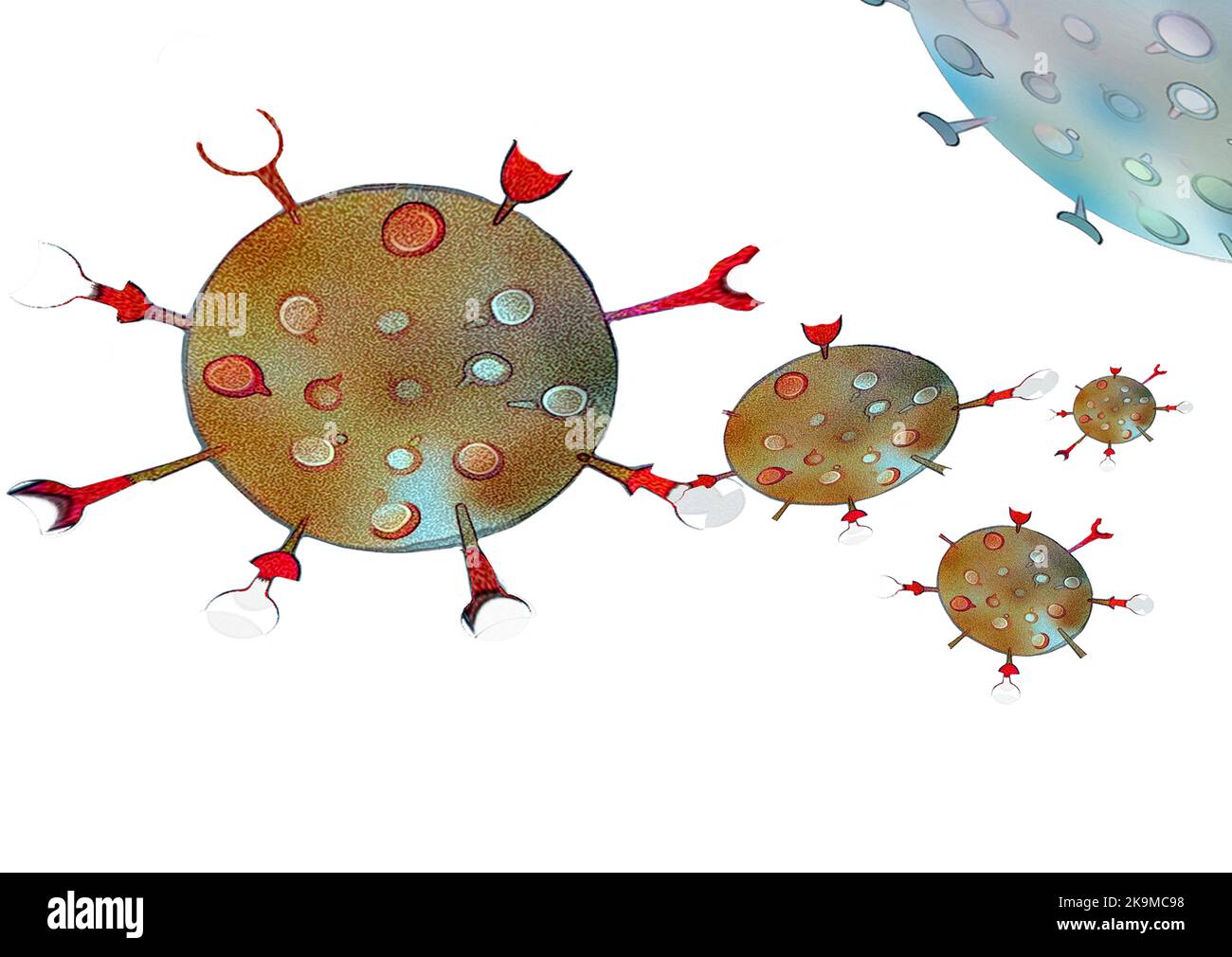 Virusvarianten Stockfoto Virusvarianten Stockfoto