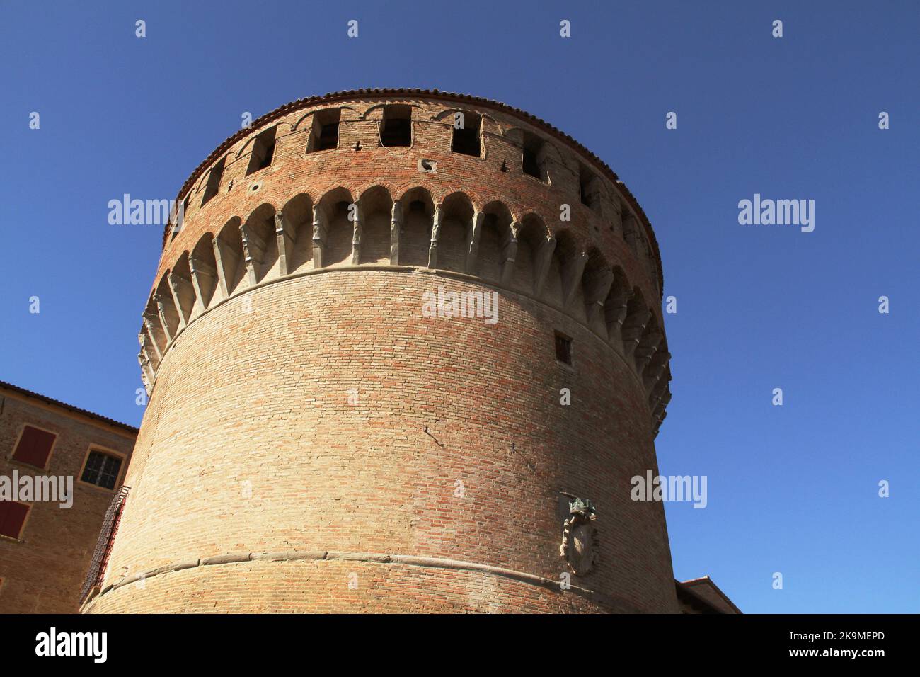 Rocca Sforzesca (Festung Sforza), mittelalterliche Struktur in Dozza, Italien Stockfoto