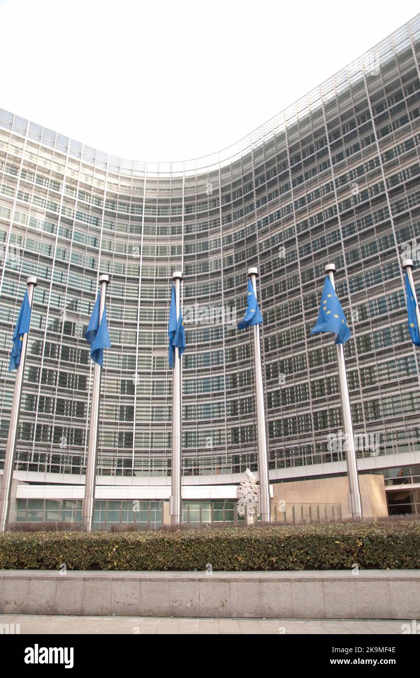 Gebäude der Europäischen Kommission, EU, Brüssel, Belgien Stockfoto