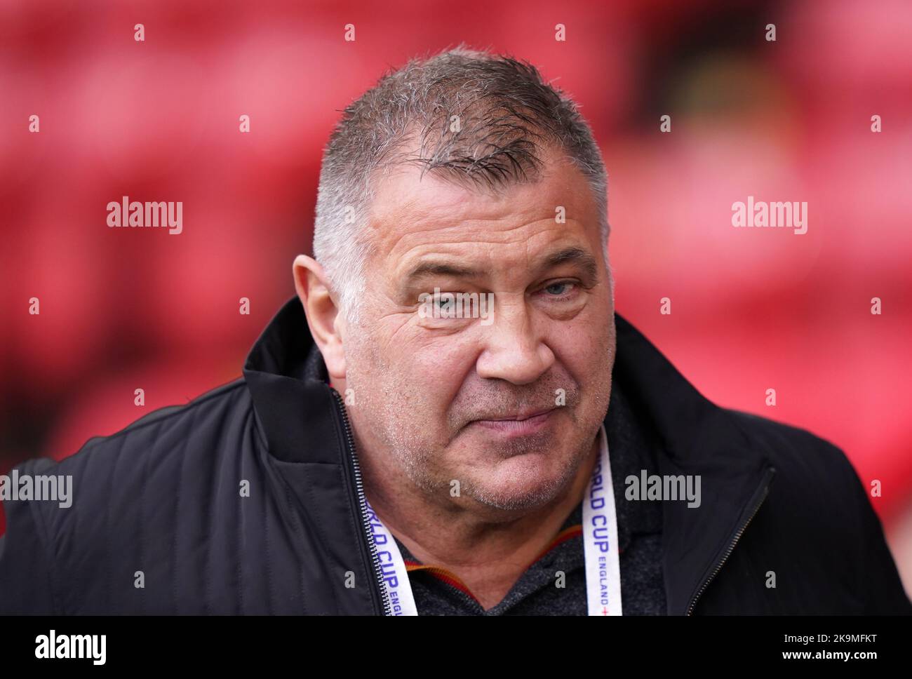 England-Cheftrainer Shaun schwelte vor dem Rugby-League-Weltcup-Spiel Der Gruppe A in der Bramall Lane, Sheffield. Bilddatum: Samstag, 29. Oktober 2022. Stockfoto