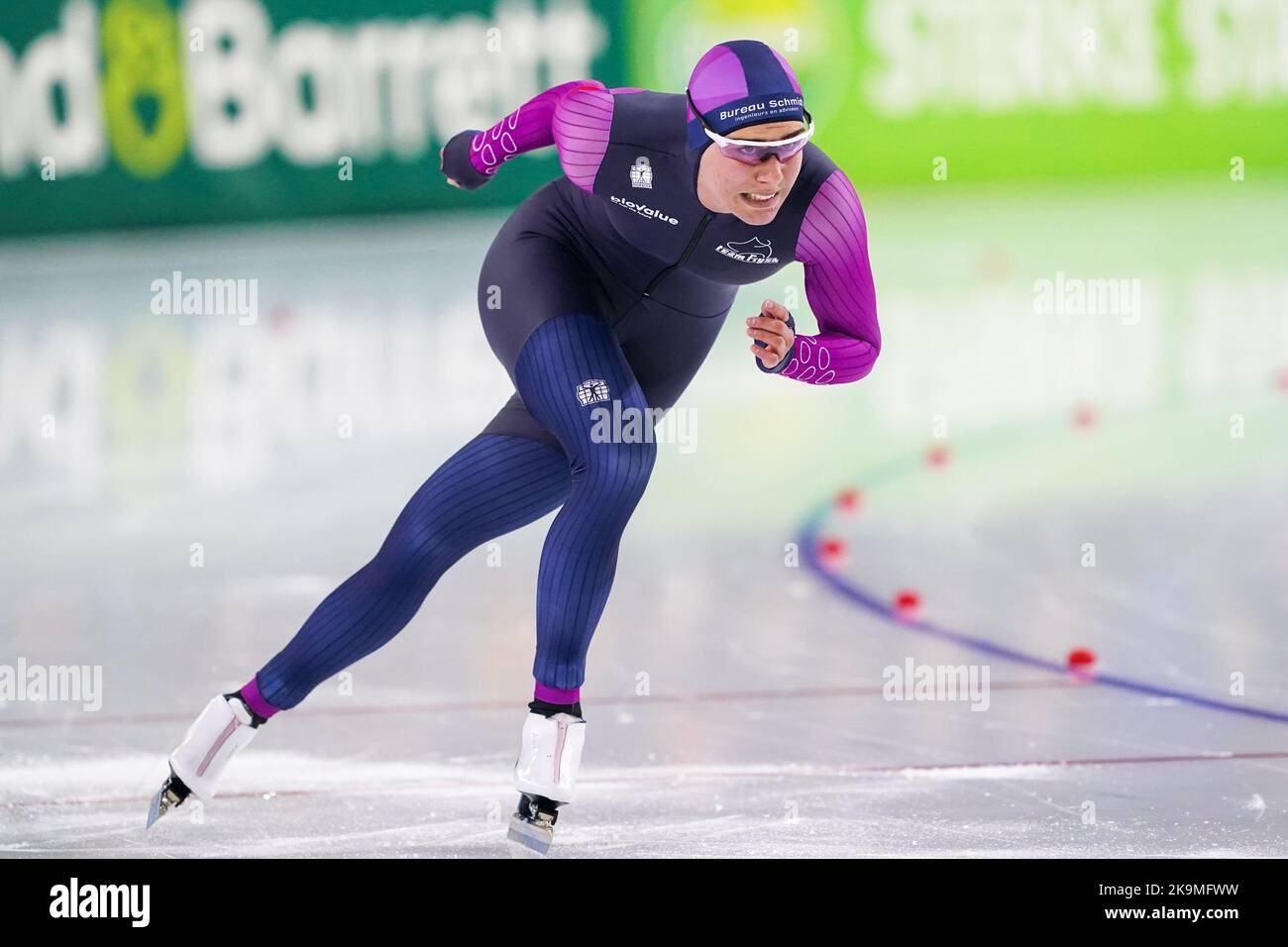 HEERENVEEN, NIEDERLANDE - 29. OKTOBER: Anna Boersma vom Team Frysk, die während des Speedskating World Cup Qualification Tournament am 29. Oktober 2022 in Heerenveen, Niederlande, an den Frauen 5000m teilnimmt (Foto von Andre Weening/Orange Picics) Kredit: Orange Pics BV/Alamy Live News Stockfoto