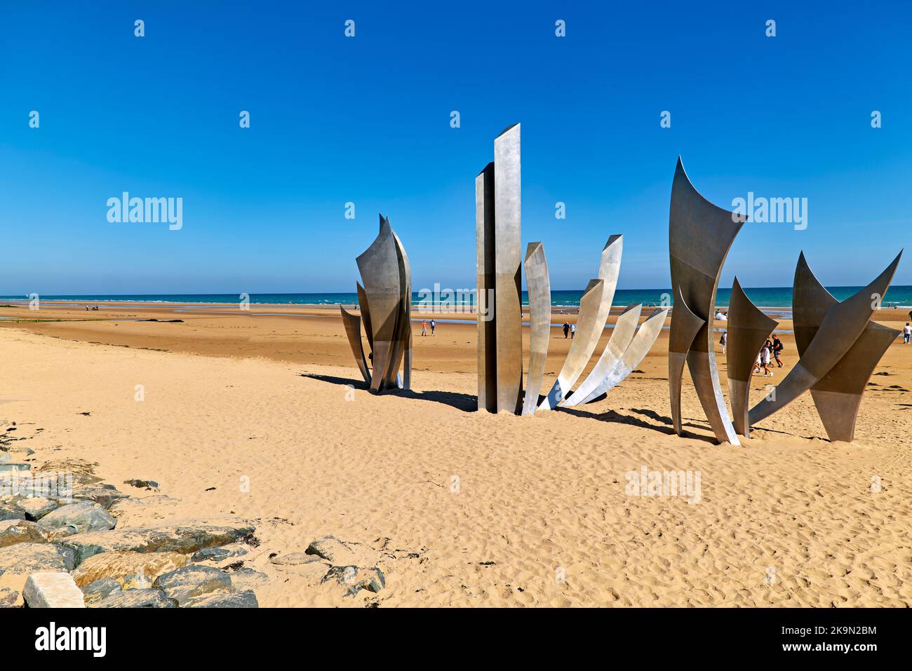 Omaha Beach. Normandie Frankreich Stockfoto