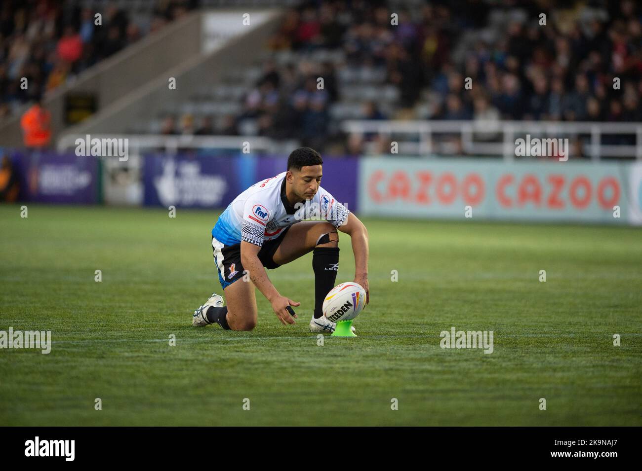 Rugby League World Cup Spiel zwischen Pool B, Fidschi. , . Und Schottland im Kingston Park, Newcastle am Samstag, 29.. Oktober 2022. (Kredit: Trevor Wilkinson | MI Nachrichten) Kredit: MI Nachrichten & Sport /Alamy Live Nachrichten Stockfoto