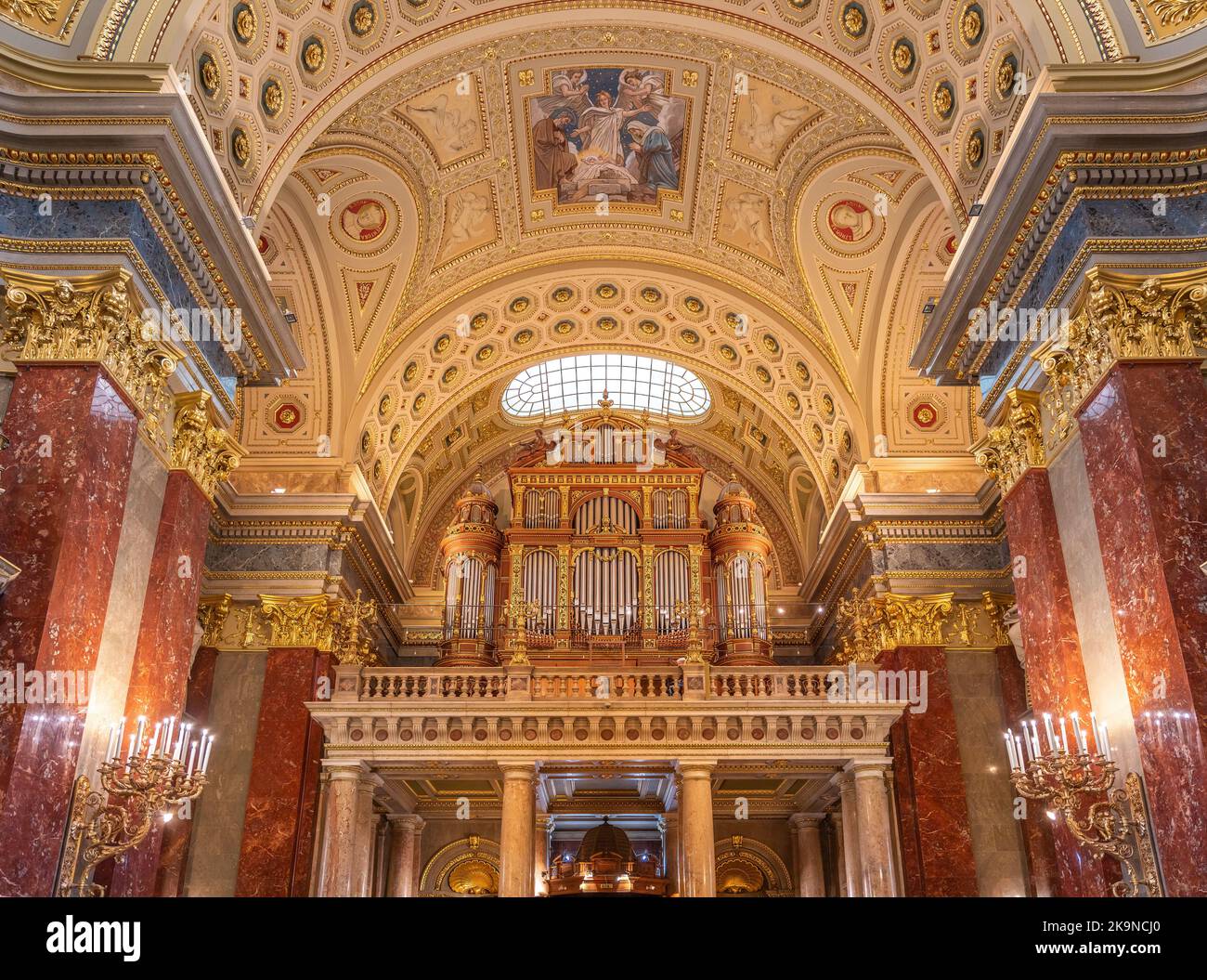 St. Stephens Basilica Pipe Organ - Budapest, Ungarn Stockfoto