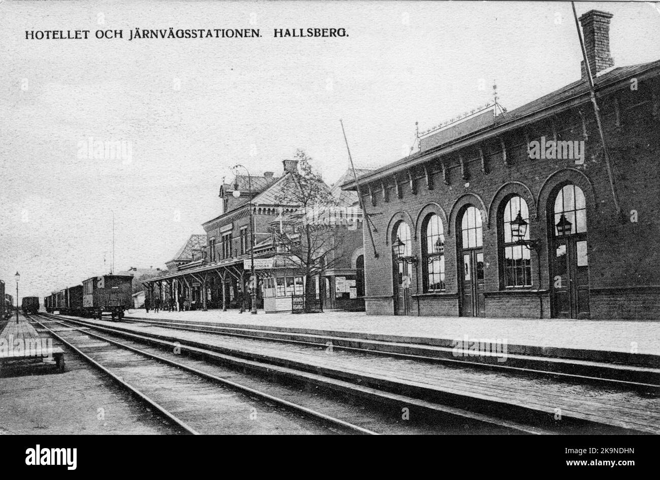 Bahnhof, Hotel Stockfoto