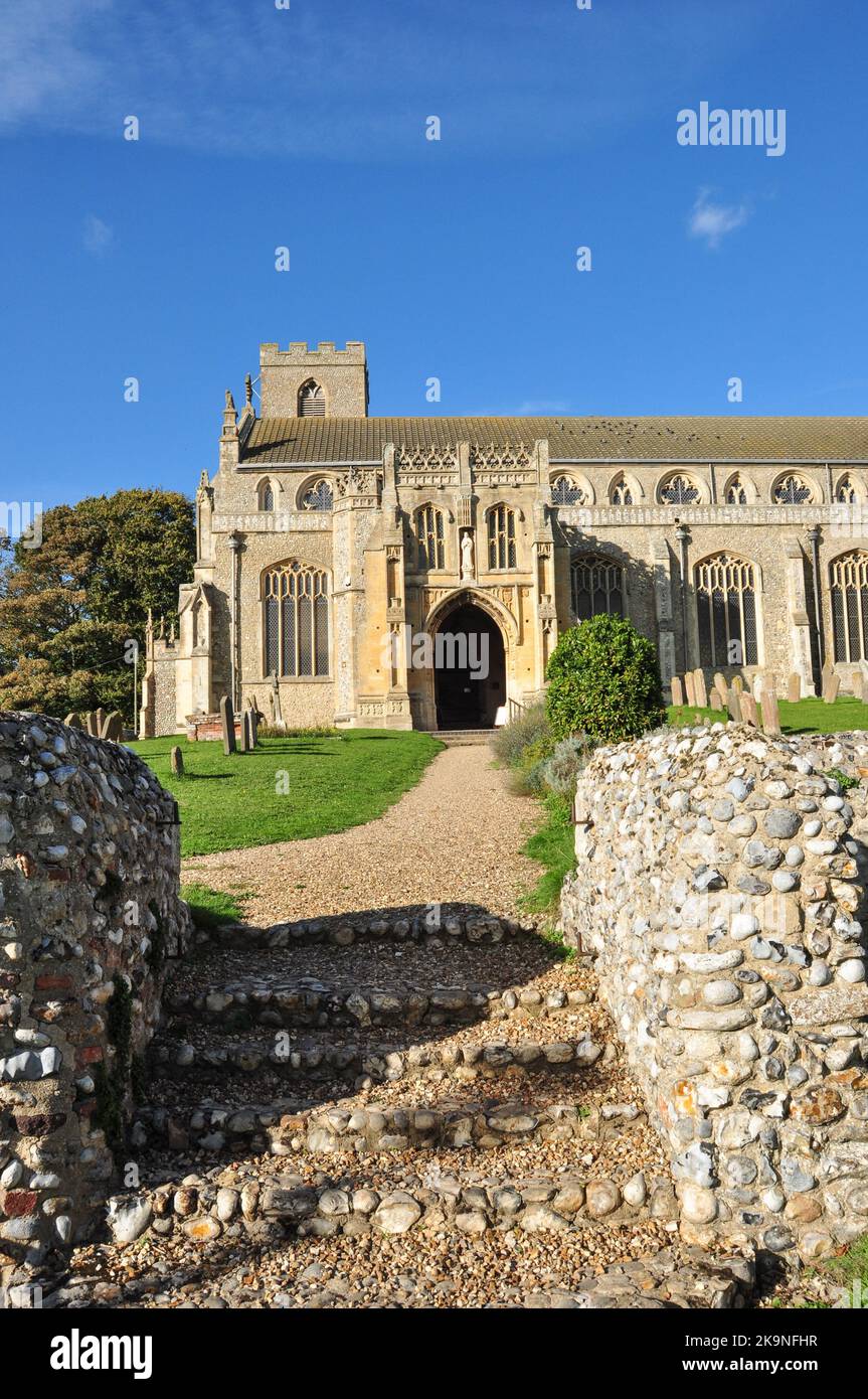 St. Margaret's Church, Cley am Meer, Norfolk, England, Großbritannien Stockfoto