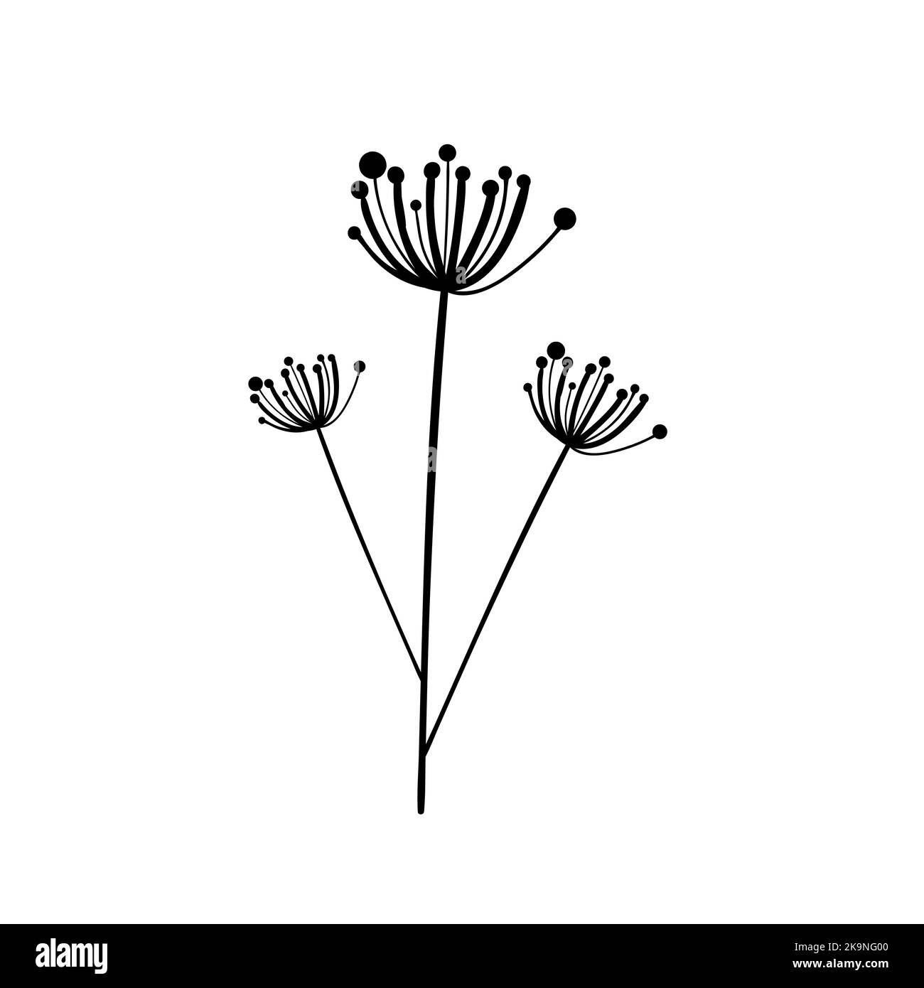 Vektordarstellung einer Blume im Cartoon-Stil auf weißem Hintergrund Stock Vektor