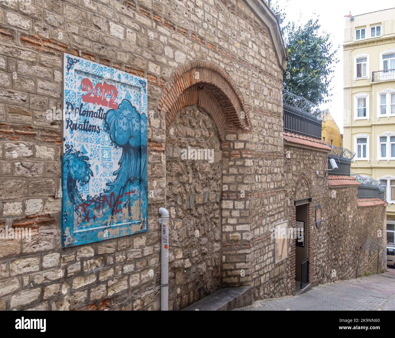 Union Church of Istanbul in 1857 in der Niederländischen Kapelle, die auf dem Gelände des Generalkonsulats der Niederlande in Istanbul Türkei befindet Stockfoto